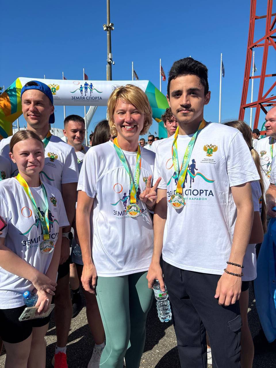 SSAU students run the All-Russian marathon "Land of Sports"